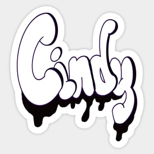 Top 10 best personalised gifts Cindy black drips personalised personalized  custom name Cindy Sticker